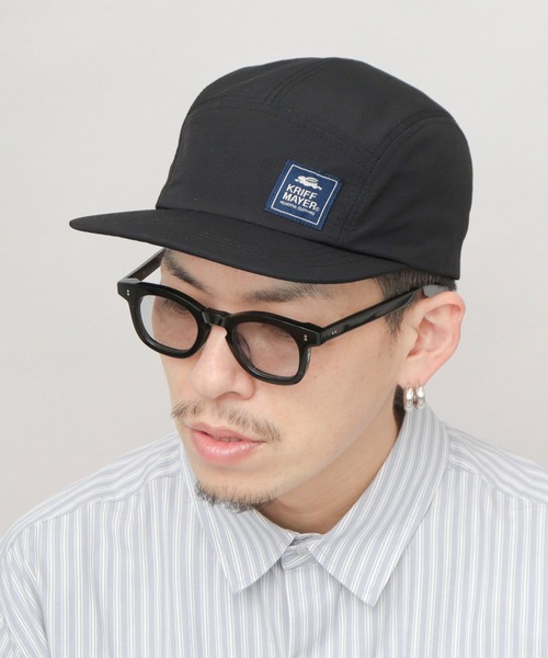 KRIFF MAYER(クリフメイヤー)の「撥水加工 リップストップナイロン ジェットキャップ 吸汗速乾スベリ使用(キャップ・メンズ・マルチ/ブラック・FREE)」の5枚目の写真