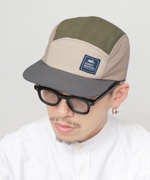 KRIFF MAYER(クリフメイヤー)の「撥水加工 リップストップナイロン ジェットキャップ 吸汗速乾スベリ使用(キャップ・メンズ・マルチ/ブラック・FREE)」の7枚目の写真