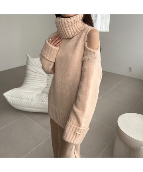 Ogue.（オグ）の「[ Ogue. ] インナー付き / turtleneck fluffy azato knit （タートルネックあざとニット）（ニット/セーター・レディース・ホワイト/ベビーピンク・FREE）」の19枚目の写真