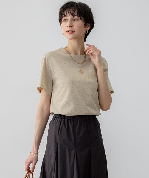セール】【洗える】ラメジャージ TEE（Tシャツ/カットソー）｜23区