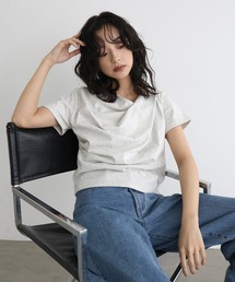 hellam | ドレープデザイン半袖Tシャツ(Tシャツ/カットソー)