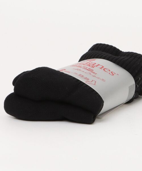 HANES（ヘインズ）の「【Hanes/ヘインズ】クルーソックス2P（ソックス/靴下・メンズ・ブラック/ホワイト/ネイビー・MEDIUM/SMALL）」の16枚目の写真