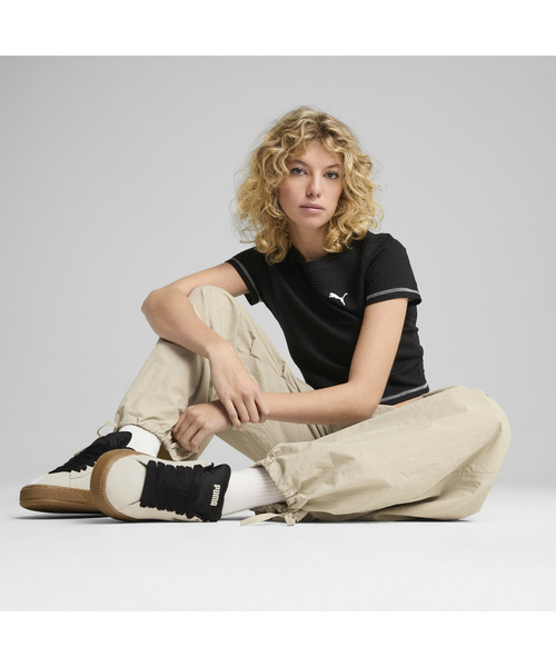 PUMA(プーマ)の「PUMA プーマ ウィメンズ デア トゥ テクスチャード ベビー 半袖 Tシャツ(Tシャツ/カットソー・レディース・ブルー系その他/ホワイト/ブラック・X-SMALL/SMALL/MEDIUM/LARGE)」の5枚目の写真