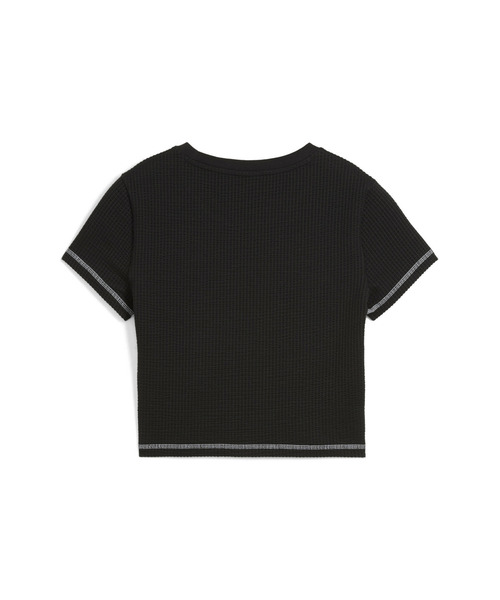 PUMA(プーマ)の「PUMA プーマ ウィメンズ デア トゥ テクスチャード ベビー 半袖 Tシャツ(Tシャツ/カットソー・レディース・ブルー系その他/ホワイト/ブラック・X-SMALL/SMALL/MEDIUM/LARGE)」の7枚目の写真