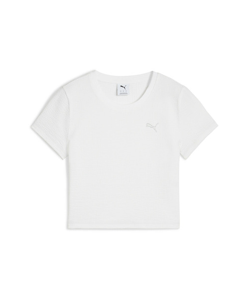 PUMA(プーマ)の「PUMA プーマ ウィメンズ デア トゥ テクスチャード ベビー 半袖 Tシャツ(Tシャツ/カットソー・レディース・ブルー系その他/ホワイト/ブラック・X-SMALL/SMALL/MEDIUM/LARGE)」の14枚目の写真
