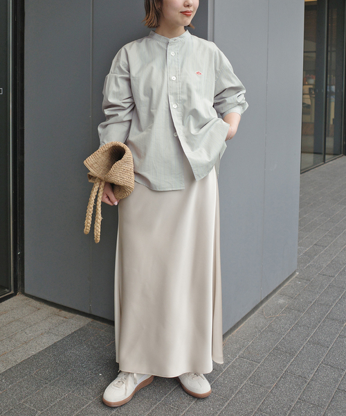 DANTON（ダントン）の「DANTON/ダントン バンドカラーシャツ #DTB0341（シャツ/ブラウス・レディース・ピンク/ライトグレー・FREE）」の11枚目の写真