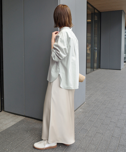 DANTON（ダントン）の「DANTON/ダントン バンドカラーシャツ #DTB0341（シャツ/ブラウス・レディース・ピンク/ライトグレー・FREE）」の12枚目の写真