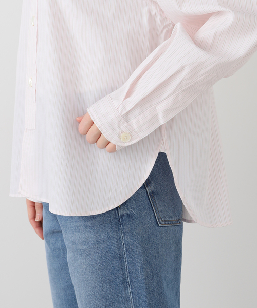 DANTON（ダントン）の「DANTON/ダントン バンドカラーシャツ #DTB0341（シャツ/ブラウス・レディース・ピンク/ライトグレー・FREE）」の16枚目の写真