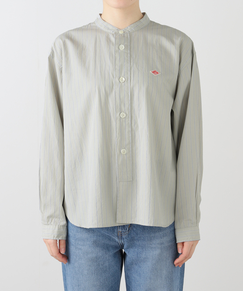 DANTON（ダントン）の「DANTON/ダントン バンドカラーシャツ #DTB0341（シャツ/ブラウス・レディース・ピンク/ライトグレー・FREE）」の20枚目の写真