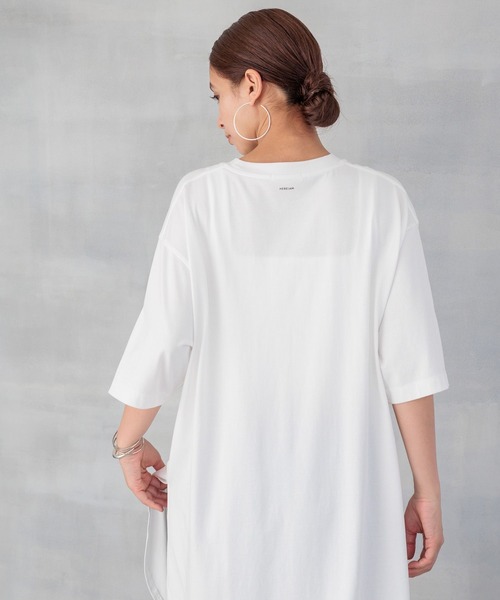 セール】【HEREIAM】チュニック丈が新鮮/オーバーロングTEE（T