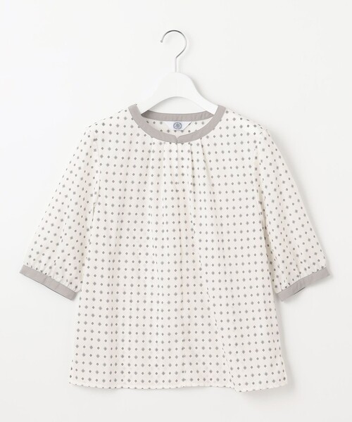 J.PRESS(ジェイプレス)の「【洗える】ジオメトリックプリント ブラウス(シャツ/ブラウス・レディース・ホワイト系5/サックスブルー系5/ネイビー系5・T15/T13)」の12枚目の写真