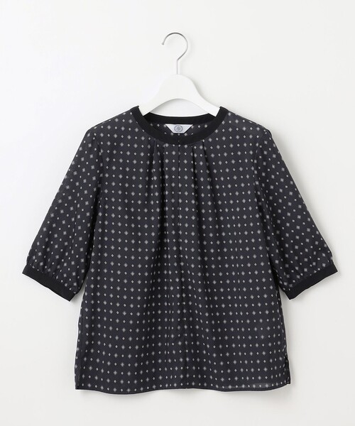 J.PRESS(ジェイプレス)の「【洗える】ジオメトリックプリント ブラウス(シャツ/ブラウス・レディース・ホワイト系5/サックスブルー系5/ネイビー系5・T15/T13)」の13枚目の写真