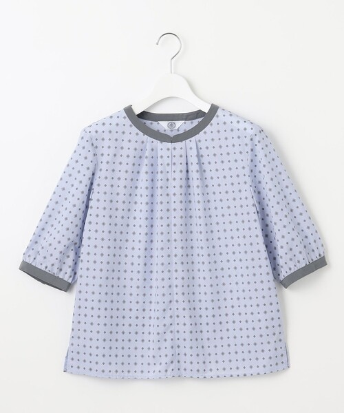 J.PRESS(ジェイプレス)の「【洗える】ジオメトリックプリント ブラウス(シャツ/ブラウス・レディース・ホワイト系5/サックスブルー系5/ネイビー系5・T15/T13)」の14枚目の写真