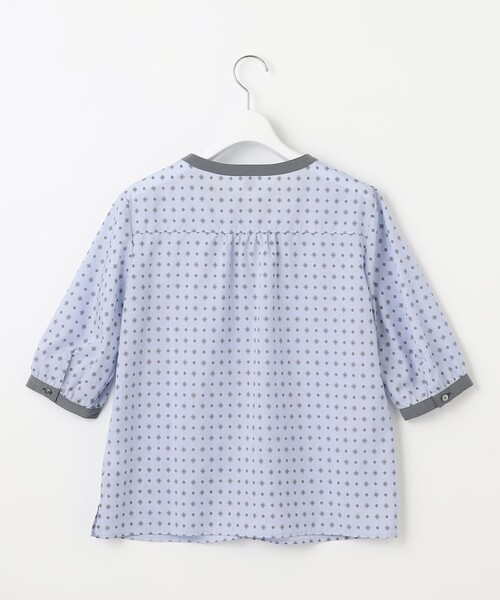 J.PRESS(ジェイプレス)の「【洗える】ジオメトリックプリント ブラウス(シャツ/ブラウス・レディース・ホワイト系5/サックスブルー系5/ネイビー系5・T15/T13)」の15枚目の写真