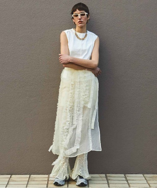 Cutoff Sleeveless Tops/カットオフノースリーブトップス