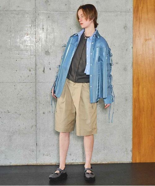 MAISON SPECIAL(メゾンスペシャル)の「Cutoff Sleeveless Tops/カットオフノースリーブトップス【MAISON SPECIAL/メゾンスペシャル】(タンクトップ・レディース・ブラック/チャコールグレー/ホワイト/レッド/グリーン/ピンク・FREE)」の8枚目の写真