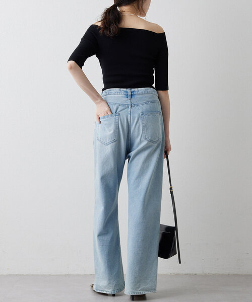 THE PAUSE(ザ ポーズ)の「【THE PAUSE】オフショルハーフスリーブプルオーバー(ニット/セーター・レディース・レッド/ベージュ/ブラック/チャコールグレー・FREE)」の14枚目の写真