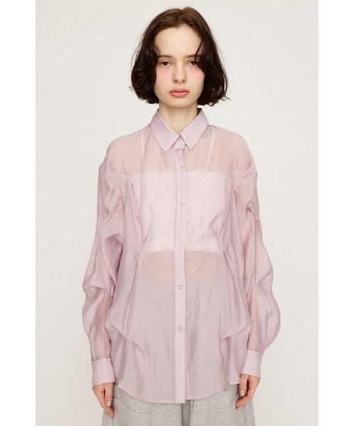 SLY（スライ）の「SHEER TUCKED SH シアー タックド シャツ シアー