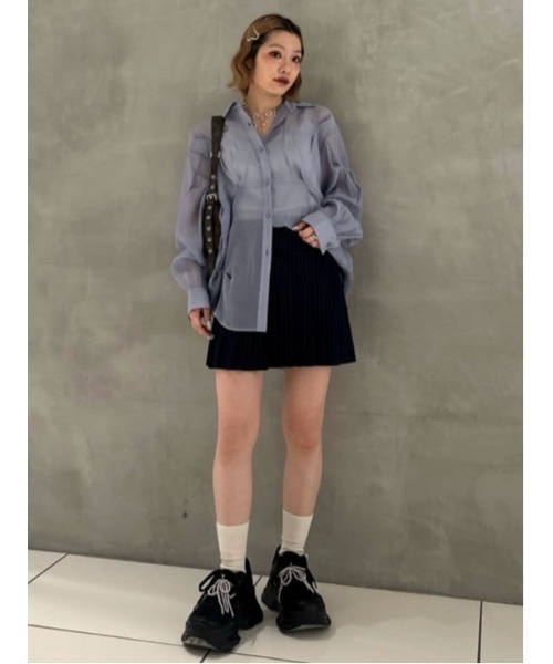 セール】SHEER TUCKED SH シアー タックド シャツ シアーシャツ