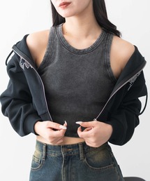 WEGO | WEGO/【25年春夏新作】ヴィンテージウォッシュカップインアメスリタンク(タンクトップ)