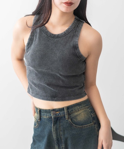 WEGO（ウィゴー）の「WEGO/ヴィンテージウォッシュカップインアメスリタンク（タンクトップ・レディース・スミクロ・SMALL/MEDIUM）」の8枚目の写真