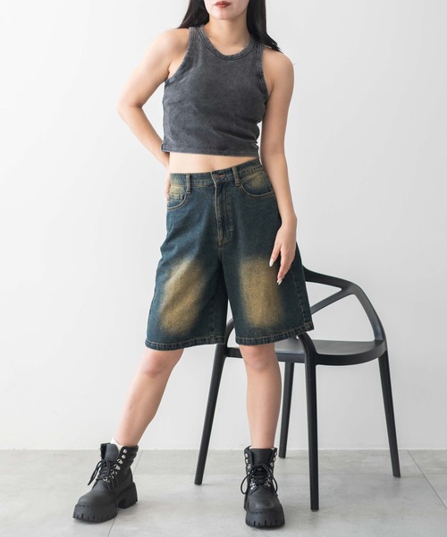 WEGO（ウィゴー）の「WEGO/ヴィンテージウォッシュカップインアメスリタンク（タンクトップ・レディース・スミクロ・SMALL/MEDIUM）」の6枚目の写真