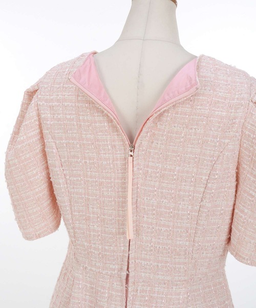 マトンスリーブ ツイード ワンピース Prima Scherrer（ワンピース