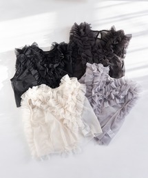 My shawty（マイシャウティー）の「frill tule vest（その他トップス）」