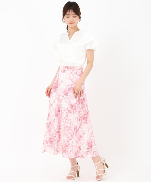 MISCH MASCH(ミッシュマッシュ)の「スクエアレース水彩フラワースカート(スカート・レディース・ブラック/レッド/イエロー・S/M)」の12枚目の写真