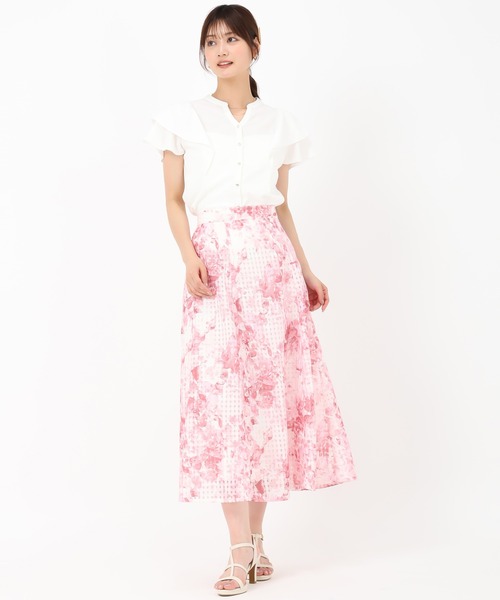MISCH MASCH(ミッシュマッシュ)の「スクエアレース水彩フラワースカート(スカート・レディース・ブラック/レッド/イエロー・S/M)」の13枚目の写真