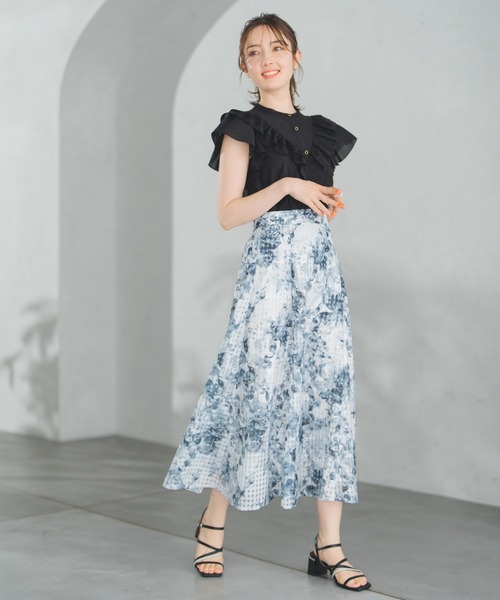 MISCH MASCH(ミッシュマッシュ)の「スクエアレース水彩フラワースカート(スカート・レディース・ブラック/レッド/イエロー・S/M)」の21枚目の写真