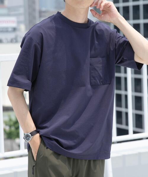 ITEMS URBANRESEARCH（アイテムズ アーバンリサーチ）の「接触冷感ハイストレッチTシャツ（シャツ/ブラウス・メンズ・チャコールグレー/ブラック/ホワイト/ネイビー・MEDIUM/LARGE）」の17枚目の写真