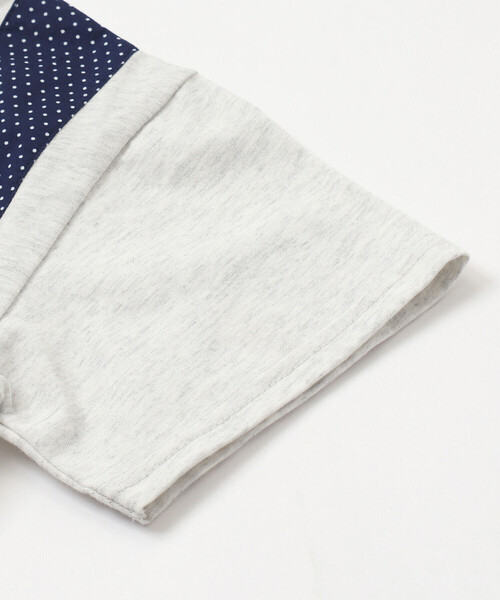 Noeil aime BeBe（ノイユエイムベベ）の「天竺縦配色切り替え半袖Tシャツ(80~130cm)（Tシャツ/カットソー・キッズ・グレー系その他/ホワイト系その他2・130cm/120cm/110cm）」の16枚目の写真