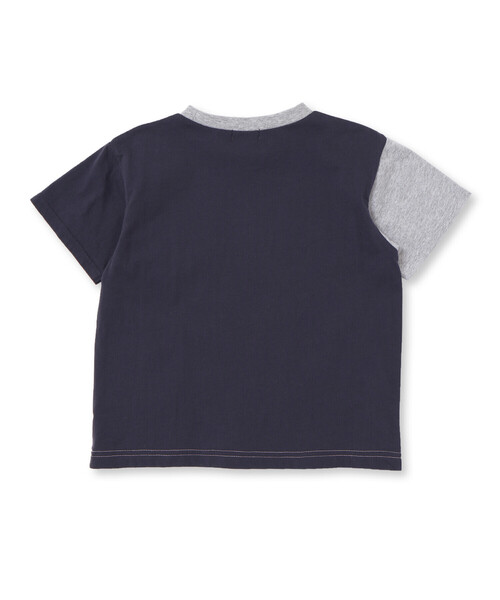 Noeil aime BeBe（ノイユエイムベベ）の「天竺縦配色切り替え半袖Tシャツ(80~130cm)（Tシャツ/カットソー・キッズ・グレー系その他/ホワイト系その他2・130cm/120cm/110cm）」の19枚目の写真