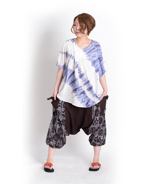 MARAI(マーライ)の「パターンプリントサルエルパンツ(その他パンツ・レディース・ブラック/ブラウン/グリーン・FREE)」の7枚目の写真