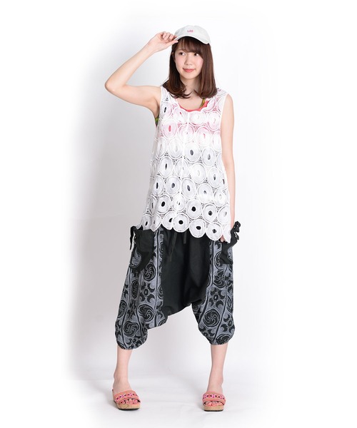 MARAI(マーライ)の「パターンプリントサルエルパンツ(その他パンツ・レディース・ブラック/ブラウン/グリーン・FREE)」の11枚目の写真