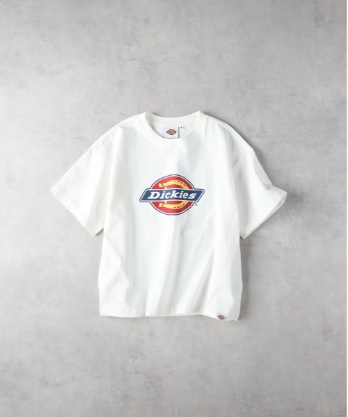 Right-on(ライトオン)の「Dickies(ディッキーズ)【レディース】アイコンロゴクロップドTシャツ(Tシャツ/カットソー・レディース・ブラック/オフホワイト・M/L)」の1枚目の写真