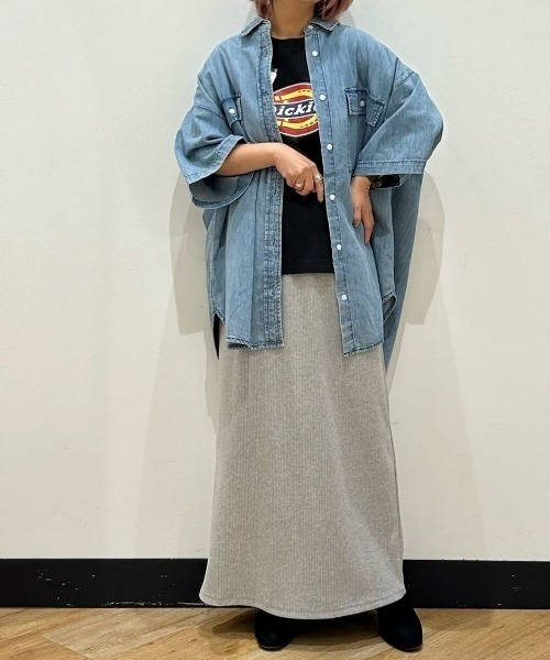 Right-on(ライトオン)の「Dickies(ディッキーズ)【レディース】アイコンロゴクロップドTシャツ(Tシャツ/カットソー・レディース・ブラック/オフホワイト・M/L)」の9枚目の写真