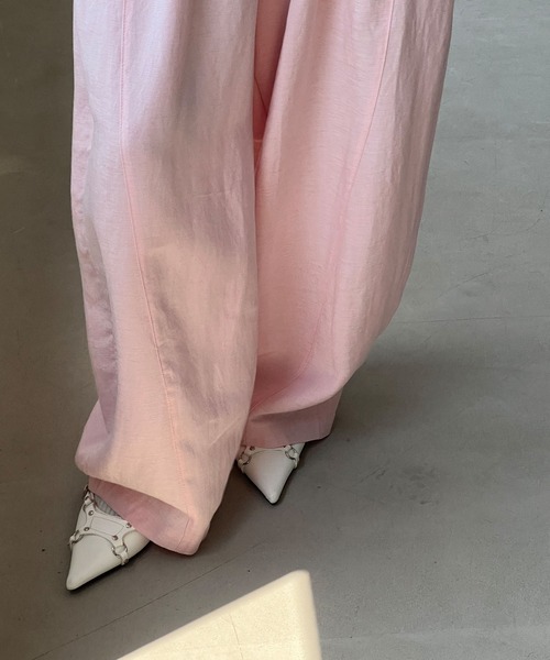 chuclla（チュクラ）の「リネン混ボリューム イージーパンツ chw25s057（その他パンツ・レディース・ホワイト/ネイビー/ピンク・S/M）」の5枚目の写真