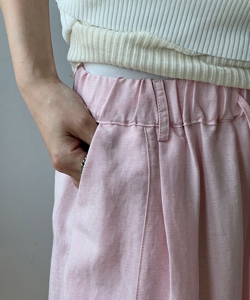 chuclla（チュクラ）の「リネン混ボリューム イージーパンツ chw25s057（その他パンツ・レディース・ホワイト/ネイビー/ピンク・S/M）」の4枚目の写真