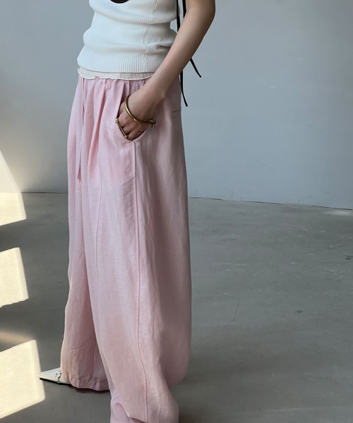 chuclla（チュクラ）の「リネン混ボリューム イージーパンツ chw25s057（その他パンツ・レディース・ホワイト/ネイビー/ピンク・S/M）」の8枚目の写真