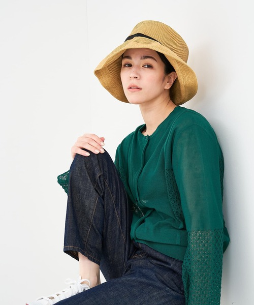 collex（コレックス）の「【UVカット・畳める】クランプルハット（ハット・レディース・ライトグレー/ベージュ・フリー）」の6枚目の写真