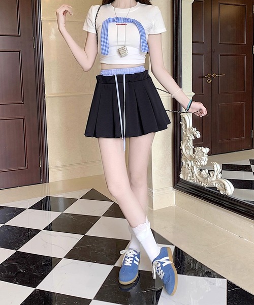 HOOK(フック)の「カジュアルプリーツスカート (SS)(スカート・レディース・ブラック/ネイビー/グレー・SMALL/MEDIUM/LARGE)」の12枚目の写真