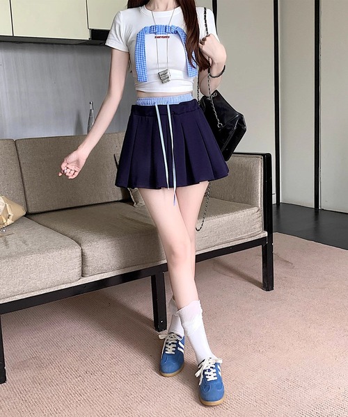 HOOK(フック)の「カジュアルプリーツスカート (SS)(スカート・レディース・ブラック/ネイビー/グレー・SMALL/MEDIUM/LARGE)」の15枚目の写真
