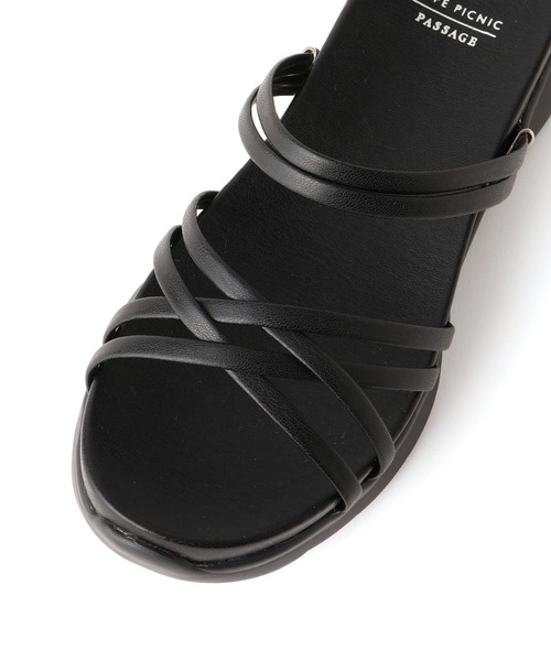 ROPE' PICNIC（ロペピクニック）の「クロスストリングスライド＆バックスリングサンダル（サンダル・レディース・ブラウン/ブラック/シルバー・M/L）」の9枚目の写真