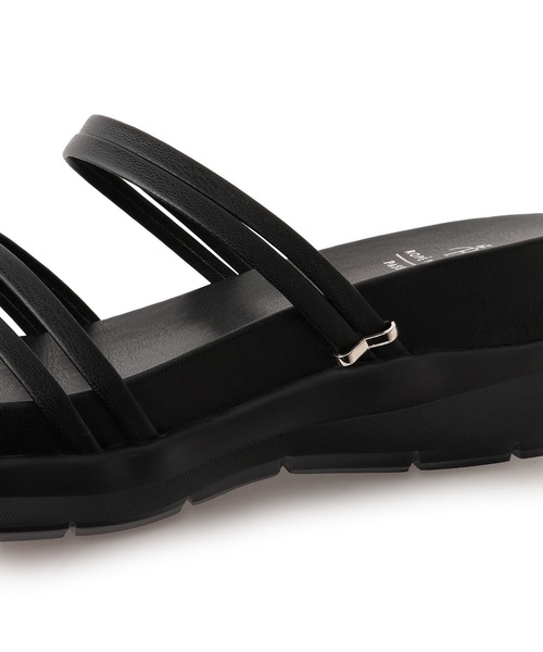 ROPE' PICNIC（ロペピクニック）の「クロスストリングスライド＆バックスリングサンダル（サンダル・レディース・ブラウン/ブラック/シルバー・M/L）」の6枚目の写真