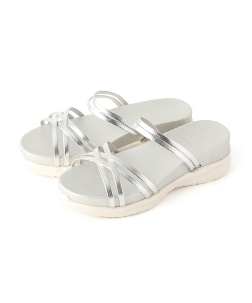 ROPE' PICNIC（ロペピクニック）の「クロスストリングスライド＆バックスリングサンダル（サンダル・レディース・ブラウン/ブラック/シルバー・M/L）」の14枚目の写真