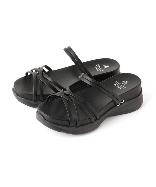 ROPE' PICNIC（ロペピクニック）の「クロスストリングスライド＆バックスリングサンダル（サンダル・レディース・ブラウン/ブラック/シルバー・M/L）」の17枚目の写真