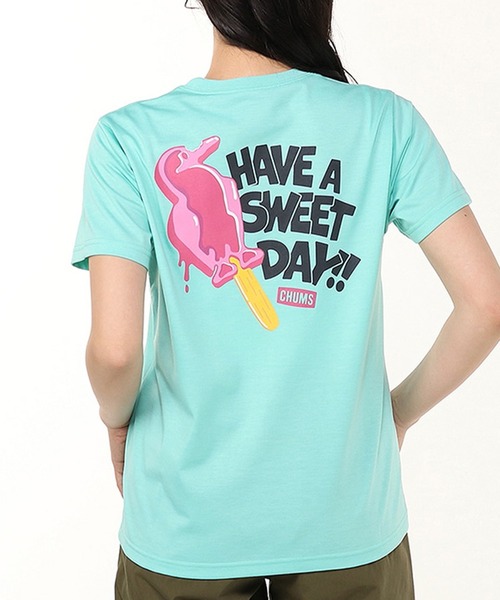 CHUMS(チャムス)の「CHUMS/チャムス 半袖Tシャツ バックプリント 速乾 UVケア CH01-2536(Tシャツ/カットソー・メンズ・ブラック/ライトベージュ/ミント/ホワイト・M/L/XL)」の4枚目の写真