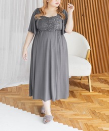 CLETTE（クレット）の「ルームウェアカップ付きレース使いワンピース（ルームウェア/パジャマ）」